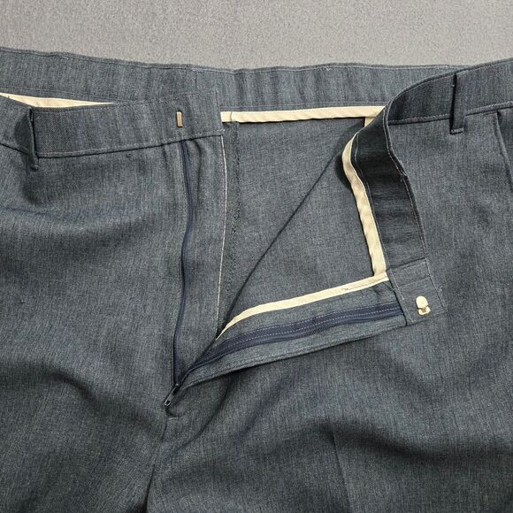 Vintage Action Slacks By Levi Strauss Men 52X30 (49X29.5) Blue Dress Pants - Picture 5 of 12